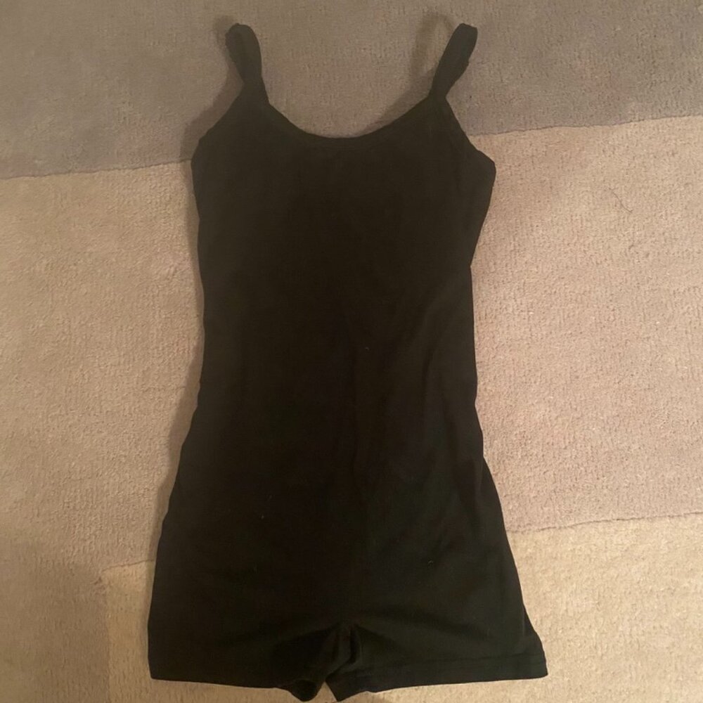 Black Cotton Bodysuit
